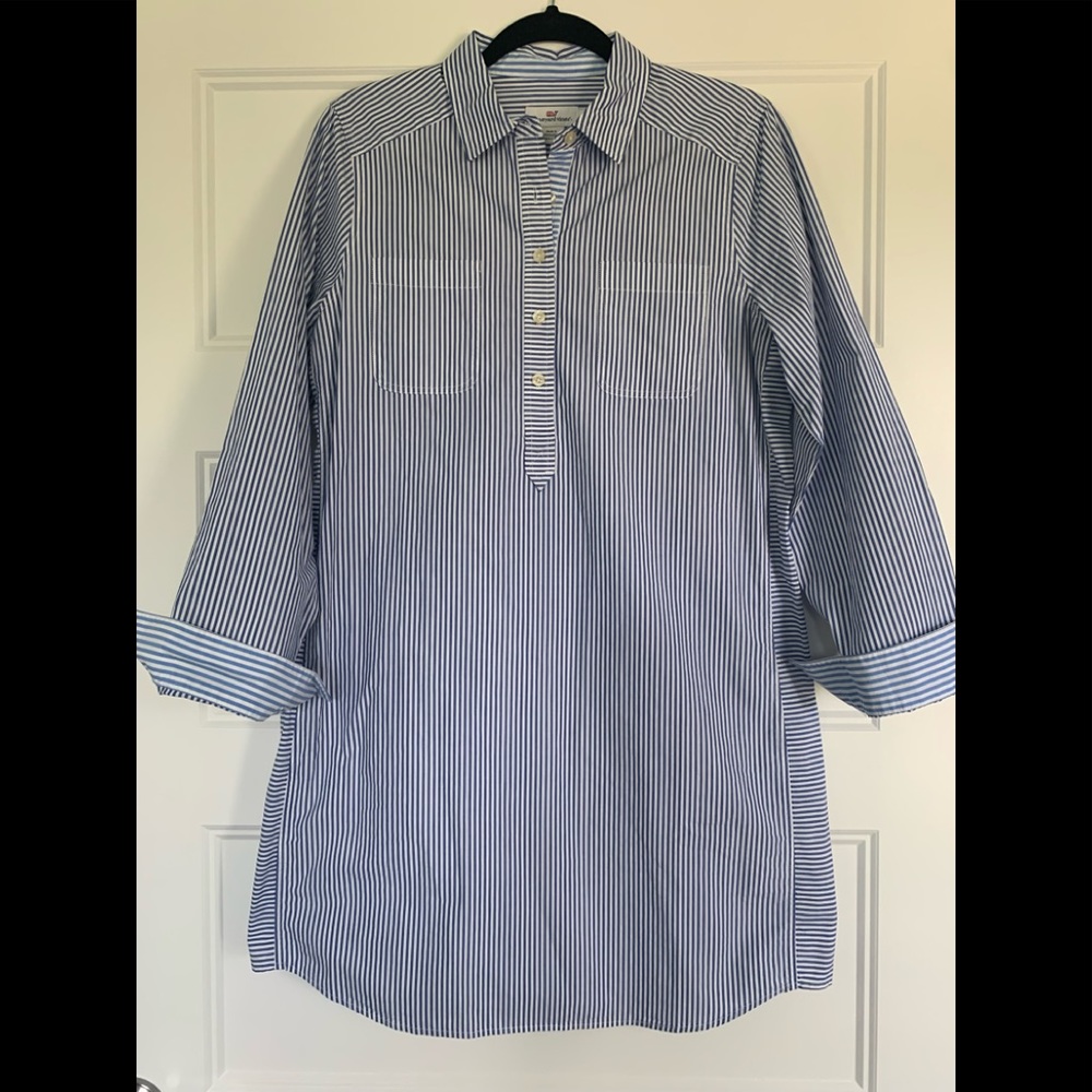 Vineyard Vines striped shirt dress